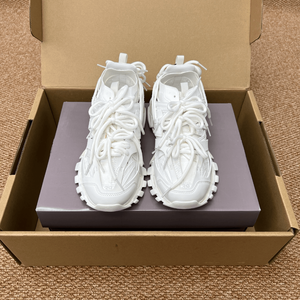 Sneakers unisexes blanches à lacets épais avec semelle intermédiaire en mesh, semelle extérieure en PVC/Phylon, amortissantes, toutes saisons, décontractées, sportives, Balenciagas - Product Image 2