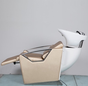 Fauteuil de lavage semi-inclinable HUIYI en cuir PU moderne, le plus vendu, pour salon de coiffure haut de gamme, mobilier de salon d'exportation - Product Image 2