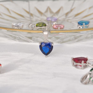 Merryshine cumpleaños Día DE LA MADRE 925 plata esterlina piedra de nacimiento collar de amor de cristal - Product Image 4