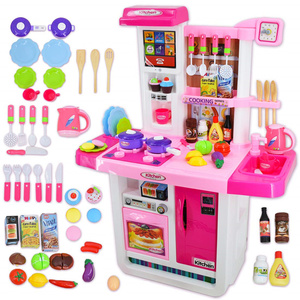 Modern Kitchen Toy Set, Pink Pretend Play Plastic Kids Kitchen Toy For Girls//