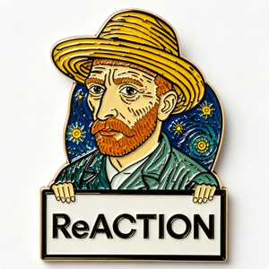 Metal <b>Pin</b> Gold Plated Irregular Shape Hard Enamel Zinc Alloy Art Collectible <b>Badge</b> - Product Image 3