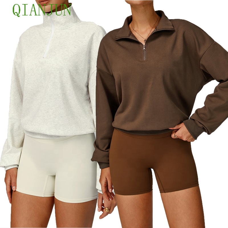 New Arrived Women Half Zipper Long Sleeve Yoga Tops Nude Feeling Casual High Quality Sportswear Gym Fitness Sweatshirt