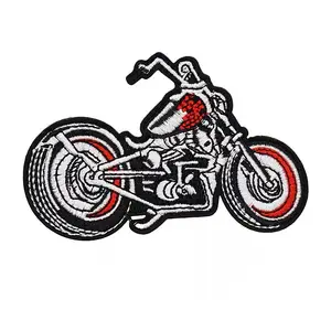 best price high quality custom motorcycle bike embroidered patches for biker