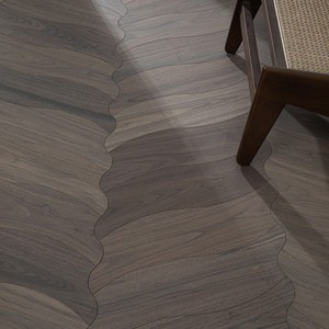 Trong Nhà Sử Dụng Đặc Biệt Có Hình Dạng Sàn Gỗ Màu Đen Óc Chó Gỗ Rắn Sàn Gỗ Sồi Trắng Tùy Chỉnh Sàn - Product Image 3