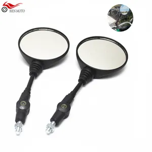 Foldable Round 10MM Scooter Rear Mirror Motocross Accessories for KTM Bike Rearview Motorcycle Mirrors yamaha