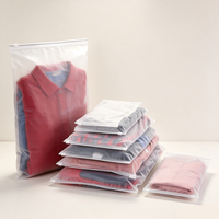 Pochette Ziplock CPE transparente avec logo personnalisé, impression couleur et motif sur mesure, sac d'emballage plastique à fermeture éclair pour T-shirts, sweats à capuche et vêtements