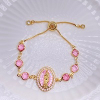 Bracelet chrétien fait à la main 2022 Mary rose cristal perlé vierge Marys Bracelets ajustables classiques bijoux cadeau