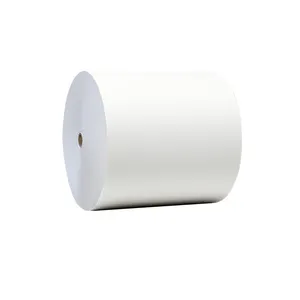 Rouleau de papier Jumbo Rouleau de papier kraft recyclé Rouleau de papier pour thé Boisson Couleur vierge Personnalisé PE Chine Fabricant Fournisseur Brun et Blanc