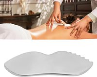 Outil de massage Gua Sha en acier inoxydable 304 en forme de lèvre, grattoir facial, plaque de grattage corporel, couteau de fascia musculaire, massage des tendons