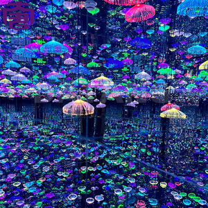 Lustre LED Fibre Optique Méduse RVB Colorée DIY, Lumière d'Ambiance Décorative Multicolore pour Intérieur, IP65 Universel - Product Image 6