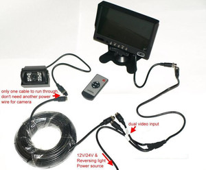 Oem ODM 7-inch 2-kênh ai lái xe ghi Dash Hệ thống <span class=keywords><strong>camera</strong></span> không thấm nước 4k phía trước phía sau khu vực mù màn hình cho đảo ngược máy ảnh - Product Image 5