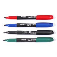 Foska prix d'usine 4 couleurs balle pointe fine alcool étanche à base d'huile ensemble de marqueurs permanents pour l'école et le bureau