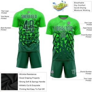 Conjunto de Uniforme Deportivo de Fútbol Personalizado, Camisetas con Nombre y Logotipo Impresos, para Hombres, Mujeres, Jóvenes, Niños y Niñas, Pantalones Cortos y Camisetas Personalizables - Product Image 3