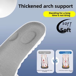 Semelles pour hommes et femmes, semelles en mousse à mémoire de forme 4D, semelles de massage confortables et respirantes, s'adaptent à tous les types de chaussures - Product Image 5