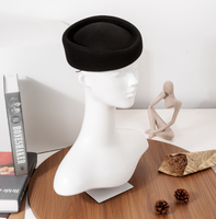 A239 Sombrero Fedora 100% Lana para Mujer, Sombrero Pillbox para Viajes al Aire Libre, Ocasiones Formales, Boina