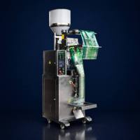 Machine d'emballage automatique électrique à micro-ordinateur pour granulés, scellage arrière, avec rouleau de film vert pour sacs/pochettes en plastique de qualité alimentaire