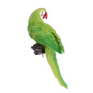 Sống Động Tinh Xảo Chi Tiết Nhựa Động Vật Điêu Khắc Vườn Thú Hiện Đại Trang Trí Trang Trí Vẹt Hình Tượng Tượng Xanh - Product Image 1