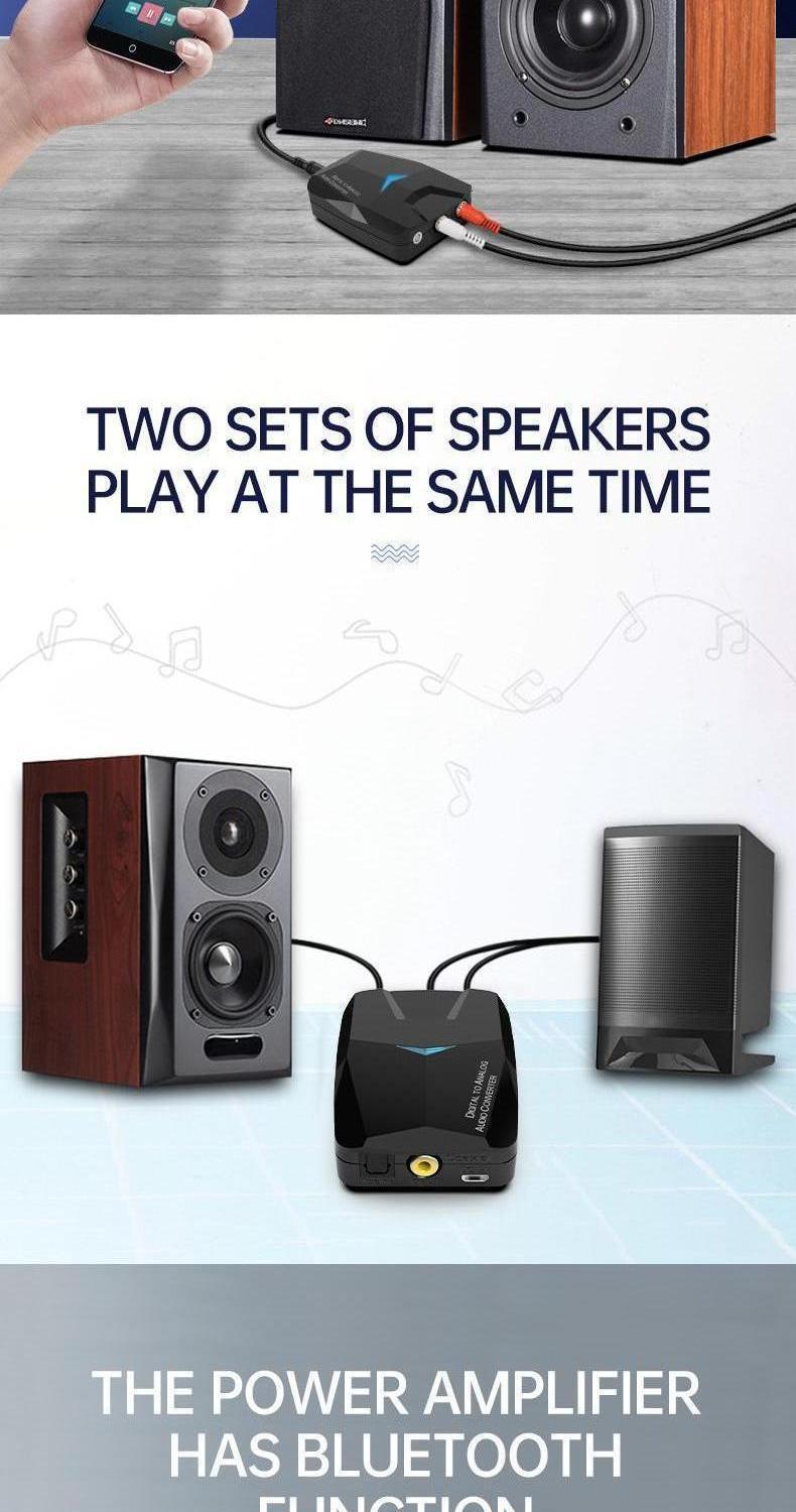 convertisseur audio sans fil numérique vers analogique et récepteur bluetooth-4