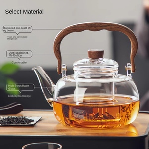 <span class=keywords><strong>Teiera</strong></span> in Vetro Borosilicato di Alta Qualità, Adatta <span class=keywords><strong>per</strong></span> Fornelli Elettrici, Nuovo Stile Cinese, <span class=keywords><strong>per</strong></span> Set da Caffè e Tè Domestici - Product Image 2