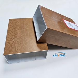 JUNYANG <span class=keywords><strong>Alu</strong></span> 6061 6063 T5 T6 Tubes en aluminium à grain de bois Tuyaux Coupe Profilés en aluminium industriel Profilés en aluminium extrudé - Product Image 3