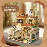 JIESTAR 89120 City Street View Series DIY Puzzle Modelo Retro Coffee House Building Blocks Modular Plastic Toys Ornament Gift