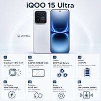 Nouveaux Smartphones Originaux IQOO 15 Ultra 5G 2026 Écran 144Hz Octa Core Langues Mondiales Android vivo iqoo 15ultra