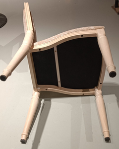 Modern European Design <b>Stackable</b> Wood Grain Aluminum Hotel <b>Dining</b> <b>Chair</b> High-Density Cotton Upholstered Fabric Seat Commercial - Product Image 6
