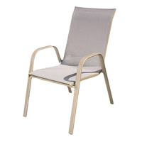 Chaise de salle à manger d'extérieur à cadre en fer moderne avec dossier simple en plastique pour cour, jardin ou salon, garantie 1 an