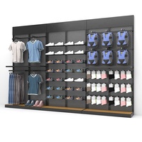 Idées de décoration murale pour le magasin Mingtang, design simple, étagère en métal sur pied, présentoir à chaussures commercial pour magasin de chaussures de sport
