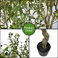 180cm olivier artificiel Faux olivier en pot avec branches et fruits arbres artificiels pour décor de bureau à domicile intérieur