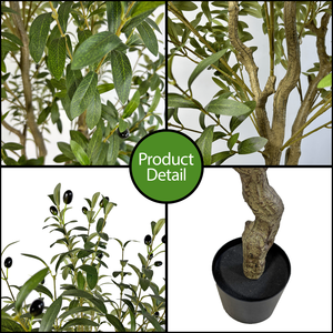180cm Artificial <strong>Olive</strong> <strong>Tree</strong> Faux Potted <strong>Olive</strong> <strong>Tree</strong> with Branches and Fruits Artificial <strong>Trees</strong> for Indoor Home Office Decor - Product Image 2