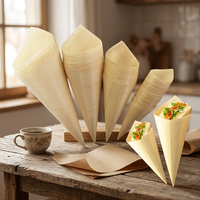 Eco-friendly Birch Cone Compostable Packaging Suitable for Deli Foods, Popcorn, and Nut Snacks