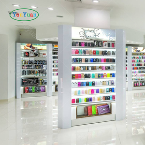 Custom Modern LED Lit Retail Store <strong>Display</strong> Cases Bottom Locking Storage Table Top Glass <strong>Display</strong> Cabinets for Smart Phone Shop - Product Image 3