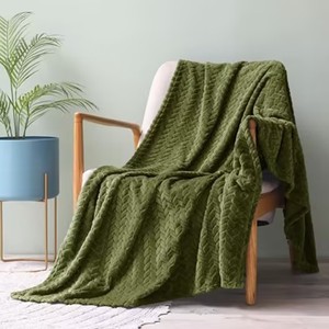 Bindi Em Estoque Cozy Soft Warm Minimalista Cobertor De Flanela De Orelha De Trigo 100% Poliéster Quatro Estações-Escritório Sofá/Dormir/Cama Uso - Product Image 4