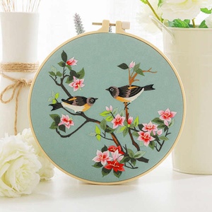 Flor chinesa Broderie Bordado Kit Ponto Cruz Conjunto Com Padrão De Argola Impresso Bordado Costura Arte Artesanato Decoração - Product Image 4