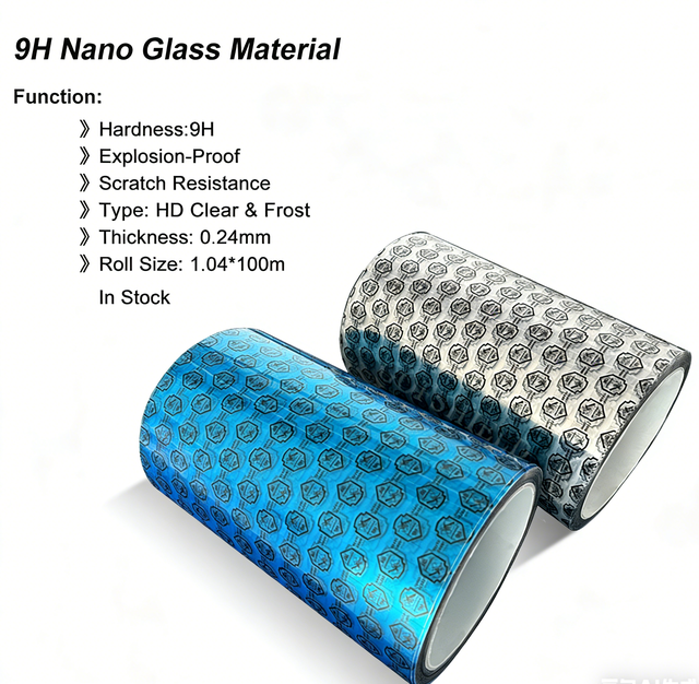 Factory Wholesale 9H Nano PET Roll Material Protective Screen Protector Anti-Shock Scratch-Resistant Explosion-Proof Film
