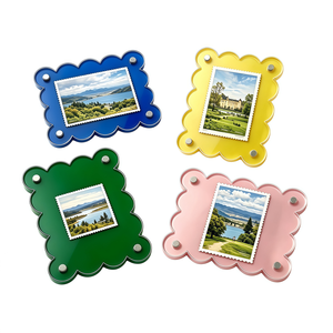 กรอบรูปอะคริลิคขอบหยักสีสันสดใส, แม่เหล็ก 12 สี ขนาด 6x9 นิ้ว สำหรับตกแต่ง<span class=keywords><strong>ตู้</strong></span>เย็น โชว์รูปภาพ ใช้ในบ้าน สำนักงาน <span class=keywords><strong>DIY</strong></span> ขอ<span class=keywords><strong>ง</strong></span>ขวัญ - Product Image 3