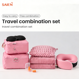 Nouveauté : Ensemble de voyage 6 en 1, oreiller et couverture, oreiller de voyage portable pour avion avec couverture douce et chaude pour les voyages - Product Image 4