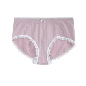 Liền mạch Flamingo 1.0 của phụ nữ cao tầng thongs ren mid-eo tam giác đóng hộp 5-Pack Nylon thể thao quần lót cho người lớn