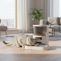 Distributeur de nourriture intelligent 5G WiFi avec caméra et minuterie pour animaux de compagnie – Idéal pour les soins quotidiens des petits et moyens animaux