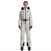Combinaison de ski et snowboard pour femme, imprimée, imperméable 10 000 mm, coupe-vent, respirante, épaisse et chaude, une pièce, vêtements de sport