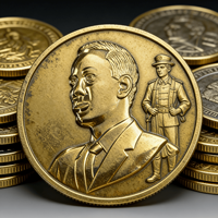 Pièce de monnaie commémorative en cuivre poli, fabrication professionnelle, vente en gros, célébration d'anniversaire, placage bicolore