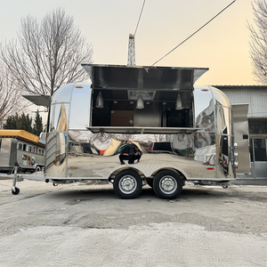 Stainless Steel Towable Mobile Catering Food Trailer for Snack Food & Candy with Rust Resistant and <b>Long</b> Service Life - Product Image 1