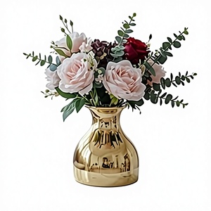 Luxury Handmade Metal Tabletop Flower <b>Vase</b> with Premium Finish Modern Eco-Friendly Home Decor - Product Image 1