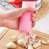 Articles ménagers créatifs, nécessités quotidiennes pratiques pour la cuisine, nécessités quotidiennes pour la maison, éplucheur d'ail en silicone de qualité alimentaire