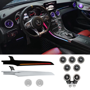 W205 64 Colors Ambient <b>Lighting</b> Upgrade Kit for Mercedes-Benz C-Coupe 2015-2021 Set of 6 Interior LED Light <b>Accessories</b> Trim - Product Image 1