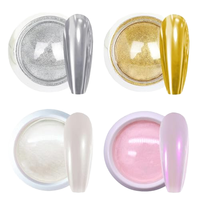 Ensemble de pigments de paillettes pour ongles IPHF Professional, poudre holographique effet miroir magique pour ongles en acrylique/gel, salon et DIY