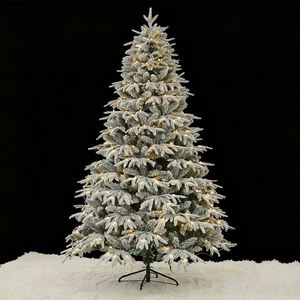 Árbol de Navidad Preiluminado de PE con Nieve Artificial de 1.2/4m, Ignífugo, con Soporte, Venta al Por Mayor Personalizada Premium - Product Image 1
