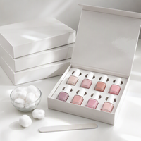 Boîte de présentation pour vernis à ongles en papier blanc brillant, 6 emplacements, logo personnalisé, emballage laqué pour salon de beauté, vente en gros