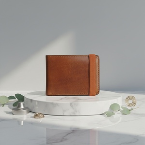 Genuine Leather Open Vintage Short RFID Customized Stone Pattern Anti Theft Business ID <b>Wallet</b> Nylon Portable Credit Card <b>Holder</b> - Product Image 3